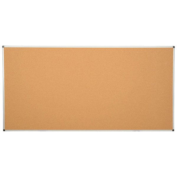 Global Industrial Large Cork Bulletin Board w/Aluminum Frame - 96 x 48 695320